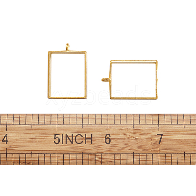 Alloy Open Back Bezel Big Pendants PALLOY-TA0021-02G-1