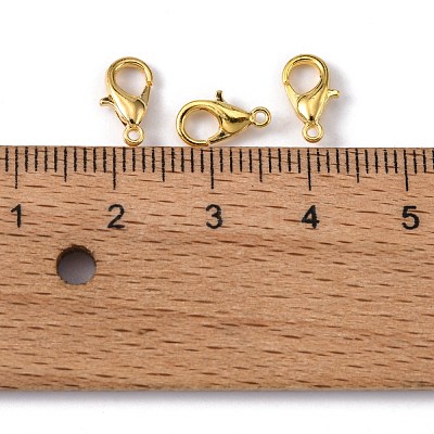 Golden Tone Zinc Alloy Lobster Claw Clasps X-E103-G-1