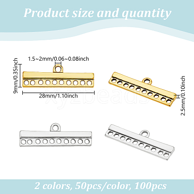 100Pcs 2 Colors Tibetan Style Links FIND-GO0003-40-1