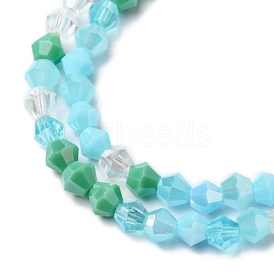Electroplate Glass Beads Strands EGLA-D018-02F-1