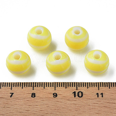 Opaque Striped Acrylic Beads LS-MACR-S373-27A-06-1