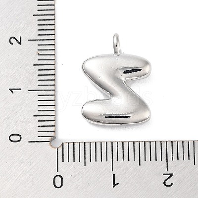 Rack Plating Brass Balloon Letter Pendants X-KK-C050-01P-Z-1