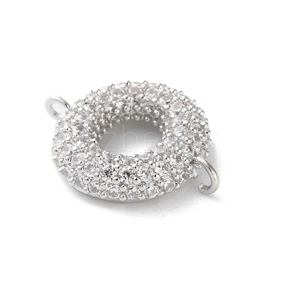 Brass Micro Pave Cubic Zirconia Letter Links KK-I717-04O-P-1