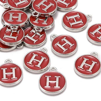 Platinum Plated Alloy Enamel Charms LS-ENAM-S118-03H-P-1