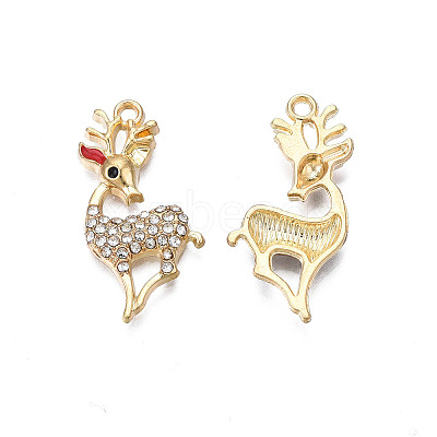 Rack Plating Alloy Enamel Pendants X-ENAM-N055-118-1