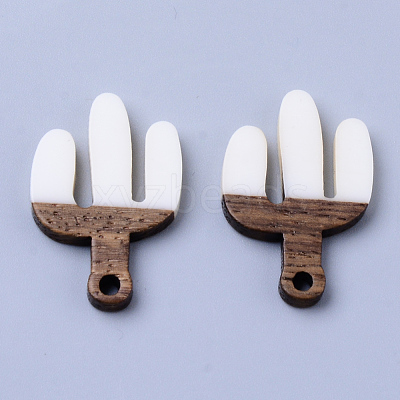 Resin & Walnut Wood Pendants RESI-N025-008A-B02-1