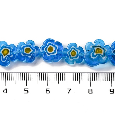 Handmade Millefiori Lampwork Beads Strands LAMP-G164-03C-1