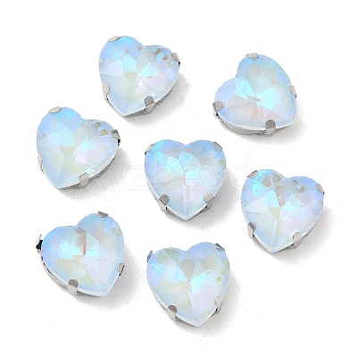 Mocha Fluorescent(MI) Heart Sew on Rhinestone GGLA-C001-01A-P02-1