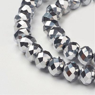 Electroplate Glass Beads Strands GR7X10MMY-S-1
