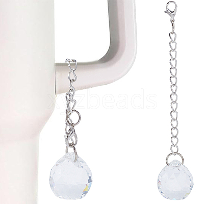 2Pcs Round Resin Pendant Decoration HJEW-SC0001-69-1