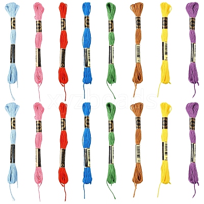 6Bundles Polyester Embroidery Floss OCOR-YW0001-25E-1