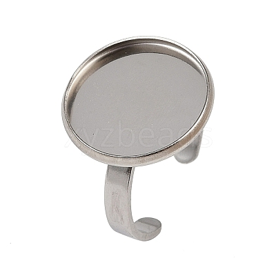 304 Stainless Steel Cuff Ring Components STAS-D372-07P-06-1