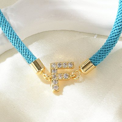 Adjustable Nylon Cord Bracelets X-BJEW-C096-01G-06-1