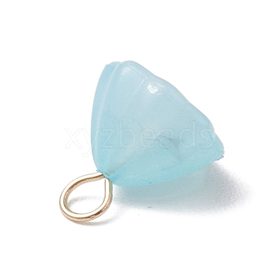 Acrylic Lotus Pendants PALLOY-JF02712-05-1
