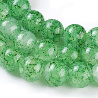 Spray Painted Glass Beads Strands GLAA-A038-D-45-1