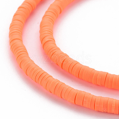 Handmade Polymer Clay Bead Strands CLAY-T002-4mm-61-1