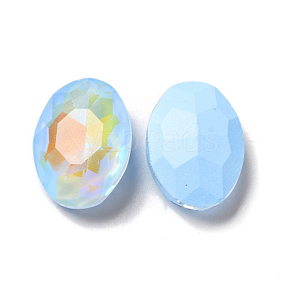 Mocha Fluorescent Style Glass Rhinestone Cabochons GGLA-M005-01B-211MK-1