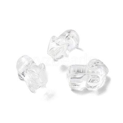 Natural Quartz Crystal Carved Half Hole Beads G-K367-02F-1