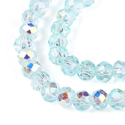 Transparent Glass Beads Strands EGLA-N016-6mm-M-1