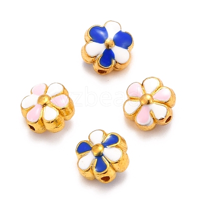 Alloy Enamel Beads ZIRC-I054-34B-1