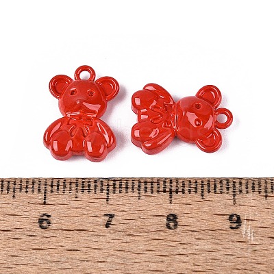 Spray Painted Alloy Pendants PALLOY-Q466-03D-1