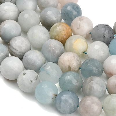 Natural Aquamarine Beads Strands GG-CBA7BB7-A01-12mm-1