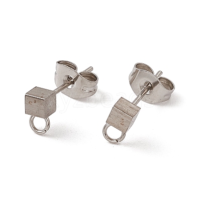 Non-Tarnish 304 Stainless Steel Stud Earring Findings STAS-E179-03P-01-1