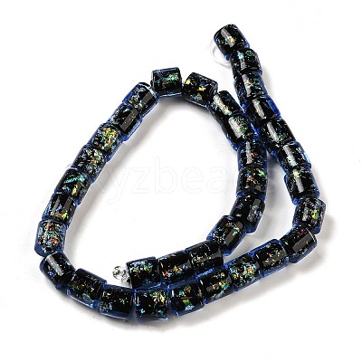 Handmade Dichroic Foil Glass Beads Strands DICH-U001-09F-1