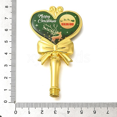 Christmas Deer Print Brass & Resin Wax Stamp Handles AJEW-A058-02A-1