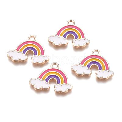 Alloy Enamel Pendants ENAM-O035-14G-B-1