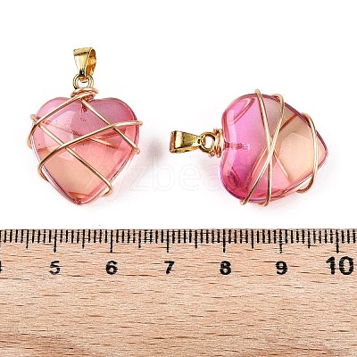 Lampwork Pendants GLAA-T023-05H-1