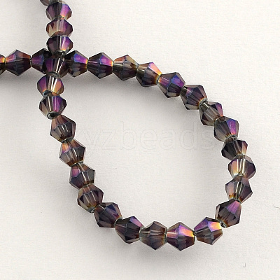 Electroplate Glass Bead Strands EGLA-R094-4mm-10-1