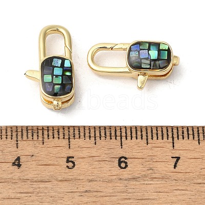 Brass Enamel Lobster Claw Clasps KK-K385-015G-1