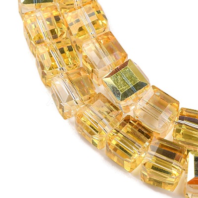Electroplate Glass Beads Strands EGLA-H108-01A-AB06-1