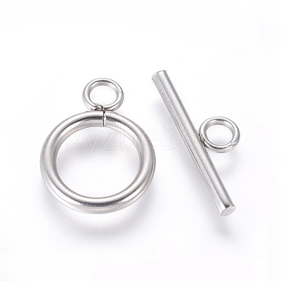 Non-Tarnish 304 Stainless Steel Toggle Clasps STAS-I120-61A-P-1