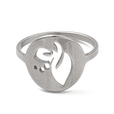 Non-Tarnish 201 Stainless Steel Finger Rings RJEW-G278-06P-1