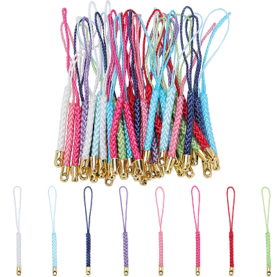 45Pcs 9 Colors Polyester Cord Mobile Straps FIND-GF0006-44-1