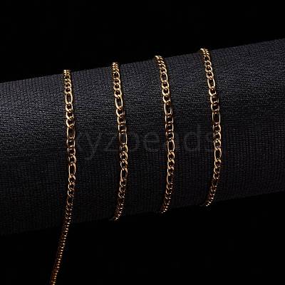 Ion Plating(IP) 304 Stainless Steel Figaro Chains CHS-H007-30G-1