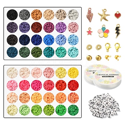 DIY Heishi Surfer Bracelet Making Kit DIY-YW0005-86-1