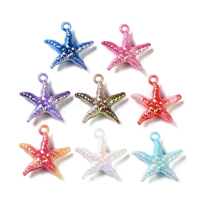 Two-tone Opaque Acrylic UV Plating Pendants AC-CBAA26B-15-1