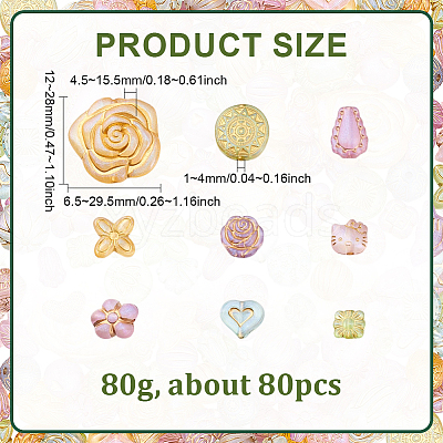 4Bags Frosted Transparent Acrylic Beads OACR-ME0001-42-1