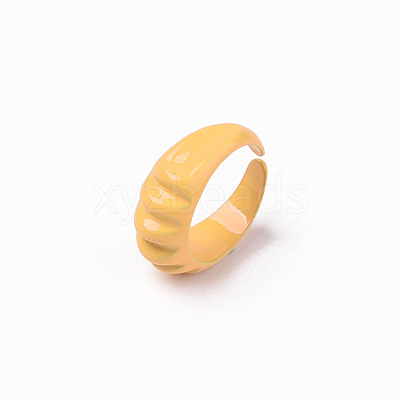 Spray Painted Alloy Cuff Rings RJEW-T011-33C-RS-1