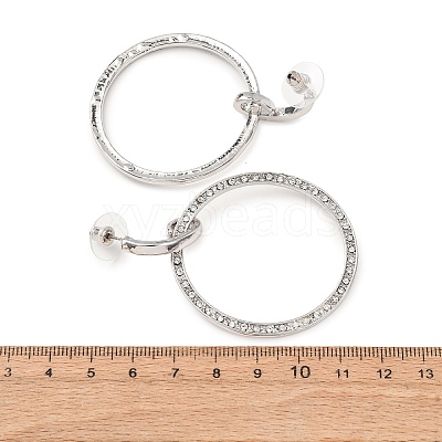 Alloy & Crystal Rhinestone Dangle Stud Earrings EJEW-G467-01P-01-1