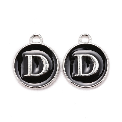Platinum Plated Alloy Charms X-ENAM-S118-02D-P-1