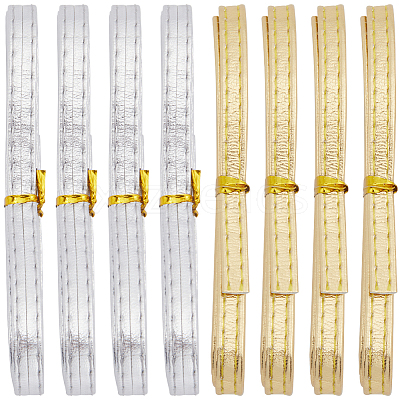 8Pcs 2 Colors Flat PU Leather Cord DIY-GF0009-57-1