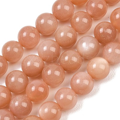 Natural Sunstone Beads Strands G-G342-A01-8.5mm-1