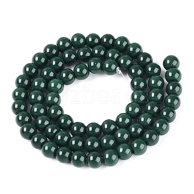 Opaque Solid Color Glass Beads Strands GLAA-T032-P6mm-24-1