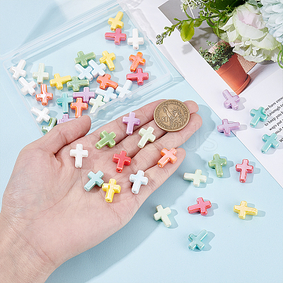 45Pcs 9 Colors Handmade Porcelain Beads PORC-HY0001-14-1