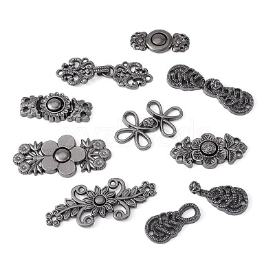 16 Pairs 8 Style Alloy Adjustable Jean Button Pins DIY-TA0013-01B-1