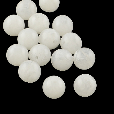 Round Imitation Gemstone Acrylic Beads X-OACR-R029-6mm-30-1